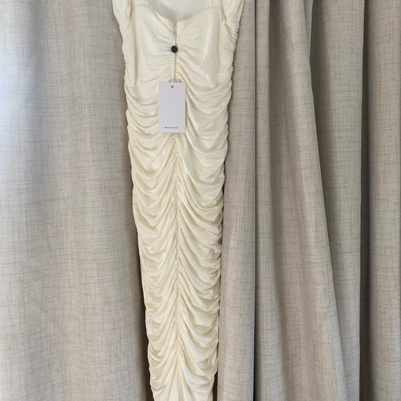 Lovers + Friends Dresses Lovers Friends White Ruched Dress Poshmark